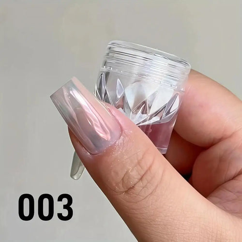 1pc Chrome Nail Powder Ice Transparent Aurora High Gloss Pearl Rainbow
