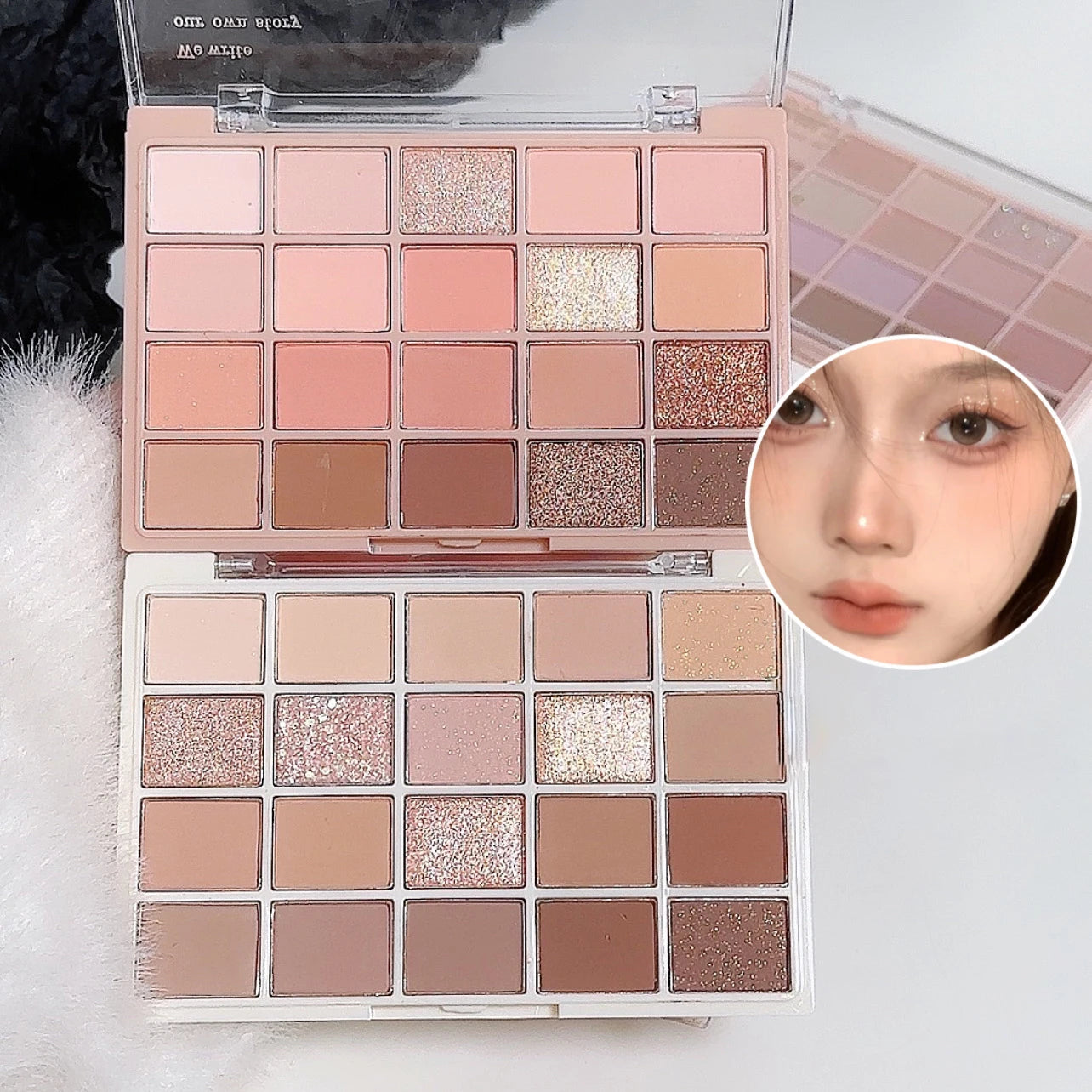 20-color eye shadow tray, cigarette powder, rose tray, warm and warm,