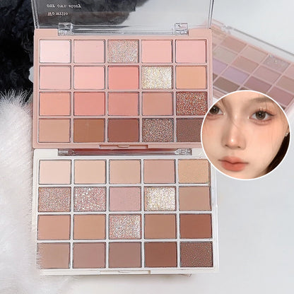 20-color eye shadow tray, cigarette powder, rose tray, warm and warm,
