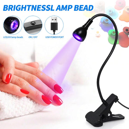 Gooseneck Nail Enhancement Lamp Usb Clip Desk Lamp 395 Nail