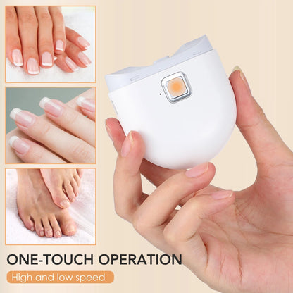 Electric Nail Clipper With LED Light Automatic Nail Polishing Grinder