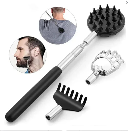 Extendable Cactus Back Scratcher with 1/4-inch & 1/2-inch Spikes,