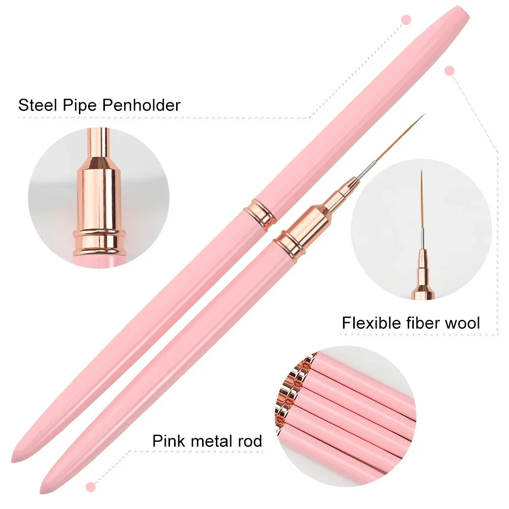 LULAA Nail Art Liner Brushes Painting Detail Nail Brushes for Nail Art