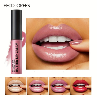 1PC Butter Gloss Non-Sticky Lip Gloss Long Lasting Nude Lip Makeup