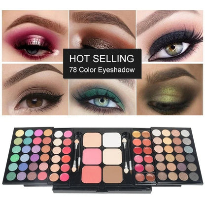 40/74/78 Colors Glitter Eyeshadow Palette Matte Waterproof Long
