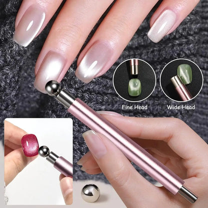 1Pcs Round Steel Magnetic Ball Double-Headed Thickened Cat-Eye
