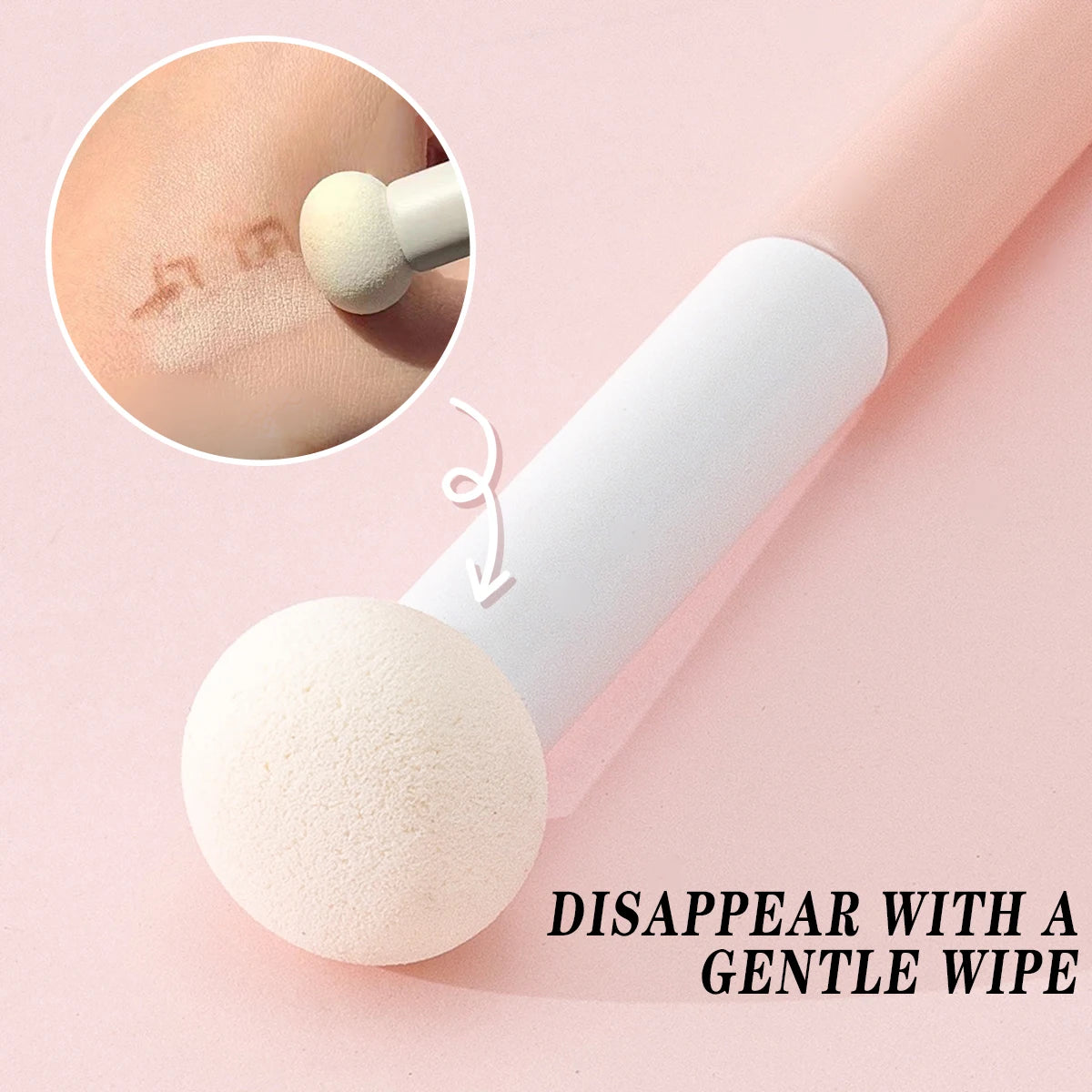 The mushroom head concealer brush has soft bristles and does not