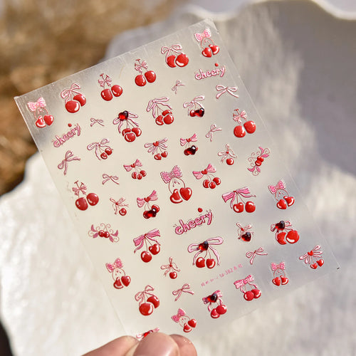 Pink Translucent Peach Jelly Texture 5D Soft Embossed Reliefs Self