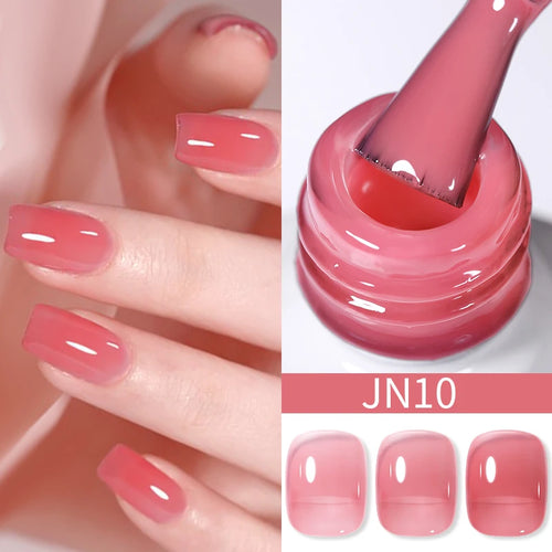 BORN PRETTY 10ml Translucent Jelly Nude Gel Nail Polish Colorful
