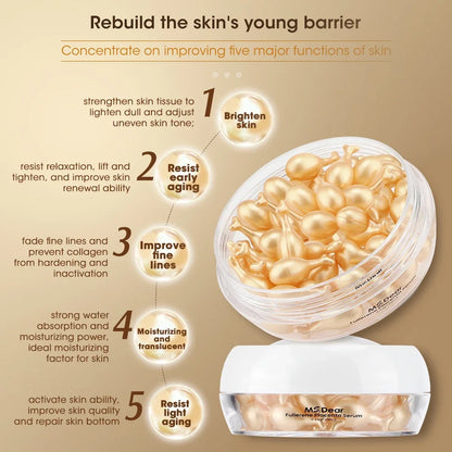 30Pcs Hyaluronic Acid Capsules Serum Hydrating Repair Moisturizing