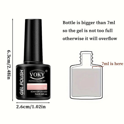 VOKY 6-Piece Set of Nail Gel, Seasonal Fashionable Nail Gel, The