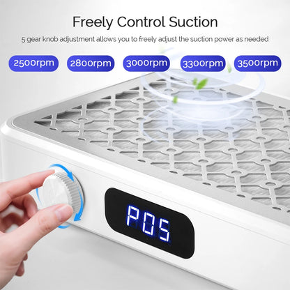 Professional Turbo Vacuum Cleaner Brushless Nail Dust Collector Two