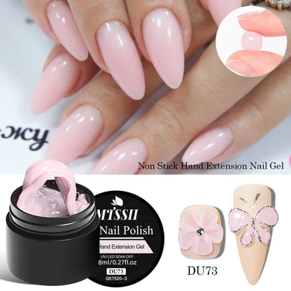MTSSII 8ml Clear Non Stick Hand Solid Extension Nail Gel Polish