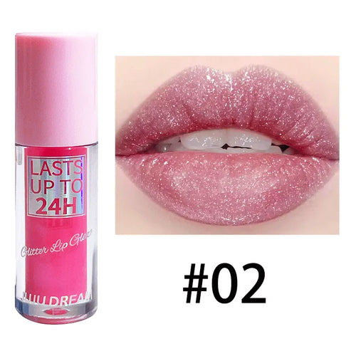 Flowing light Glitter Lip Glaze Long Lasting Lip Gloss Waterproof