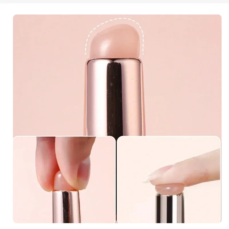 Nail Art Silicone Brush Reusable Mirror Powder Pigment Applying
