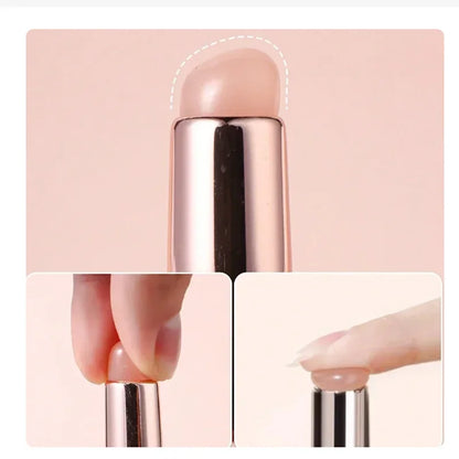 Nail Art Silicone Brush Reusable Mirror Powder Pigment Applying