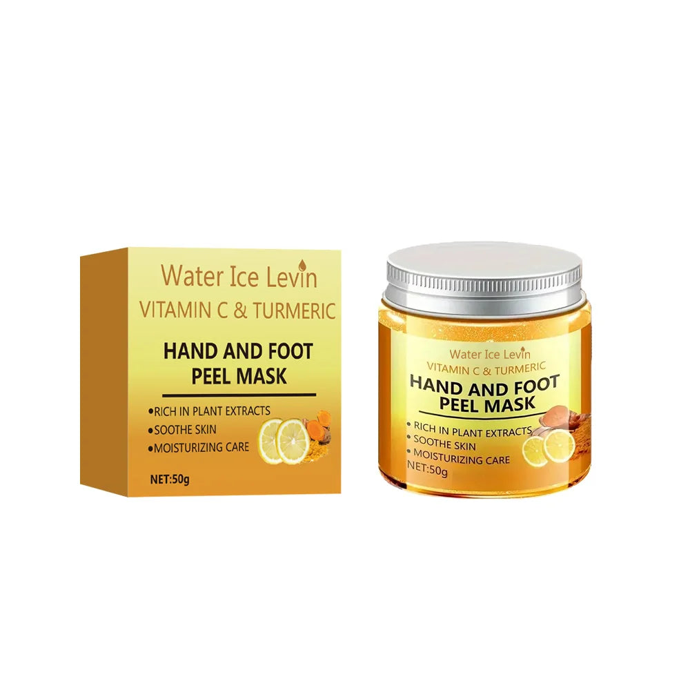 Vitamin c and turmeric hand wax mask for hands and feet, smoothing