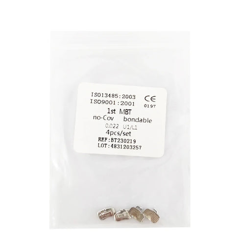 10pcs/Pack Dental Orthodontic Lingual Button Bottom Bondable Metal