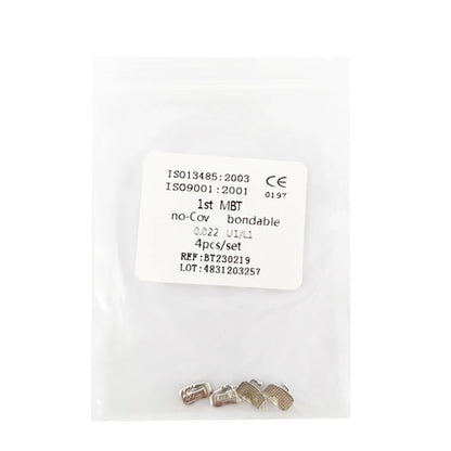 10pcs/Pack Dental Orthodontic Lingual Button Bottom Bondable Metal