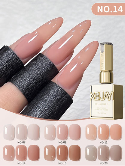 1/6Pcs 15ml Jelly Ice Nude Peelable Polish, UV/LED - set, Formaldehyde