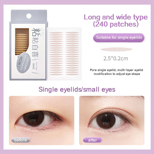 240 PCS Double Eyelid Stickers Natural Invisible And Long-lasting