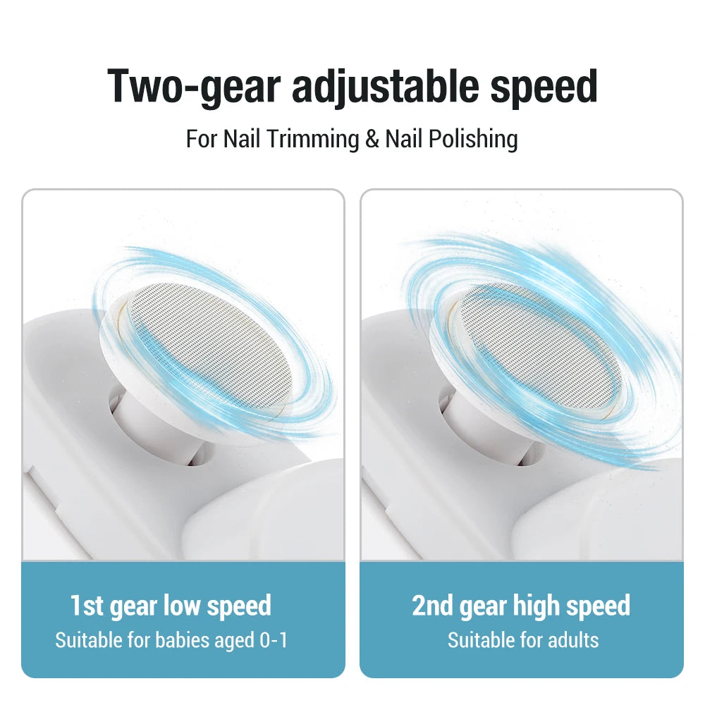 Automatic Anicure Trimmer Electric Nail Clippers With Light Adult Baby