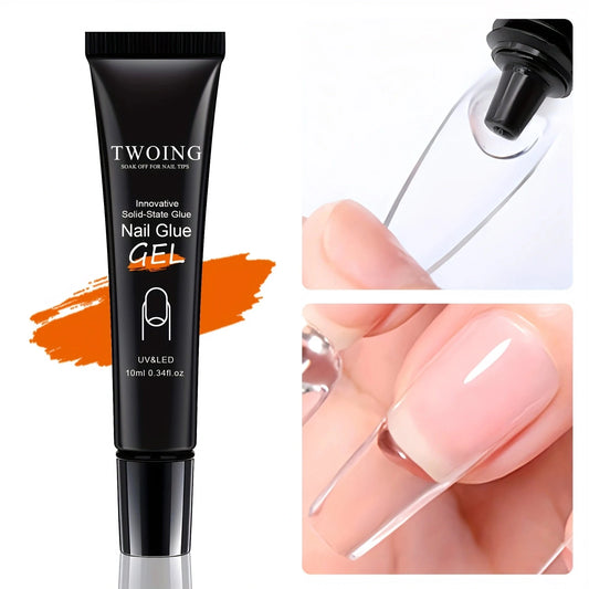 Solid Nail Glue Nail Tips Gel for Press On Nails,Super Strong Acrylic