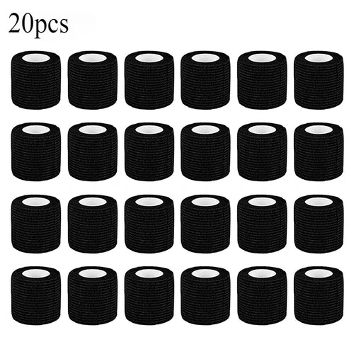 5/10/15/20 Black Tattoo Grip Bandage Cover Wraps Tapes Nonwoven