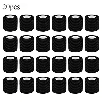 5/10/15/20 Black Tattoo Grip Bandage Cover Wraps Tapes Nonwoven