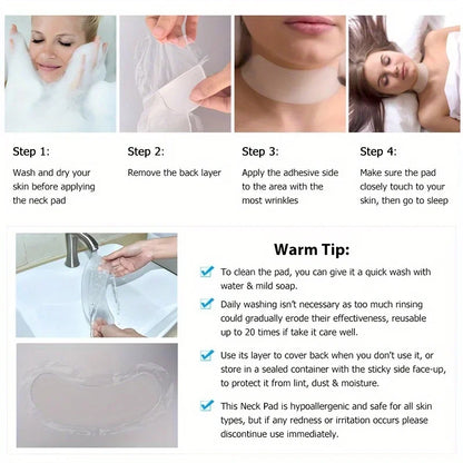 Reusable Silicone Care Neck Pad Neck Tape Wrinkle Pads for Neck