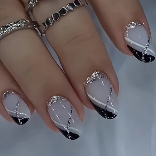 24PCS/ brown ballet-shaped fake nails instantly upgrade your look with