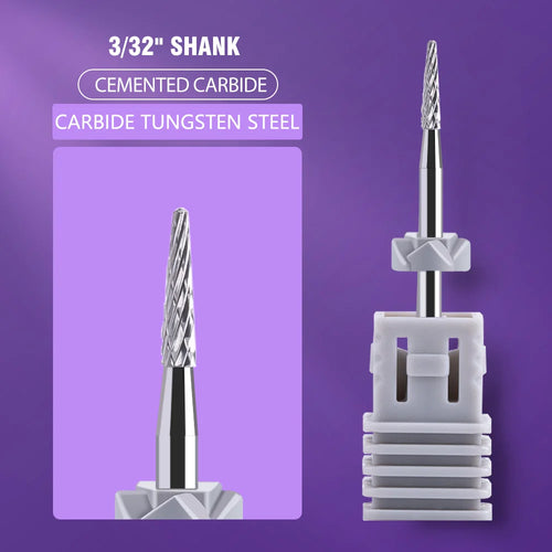 Ceramic Tungsten Carbide Nail Drill Bit Rotate Burr Milling Nail