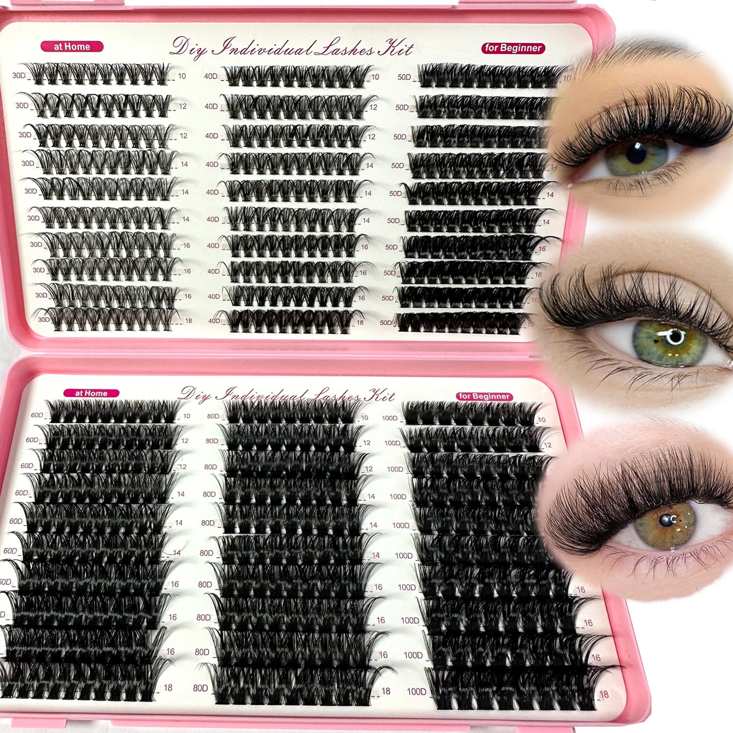 570/640pcs Individul Claster Eyeash Thick & Fluffy Extension 30D/100D