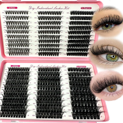 570/640pcs Individul Claster Eyeash Thick & Fluffy Extension 30D/100D
