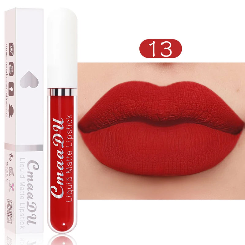 Velvet Matte Lip Gloss Waterproof Lasting Lipstick Non-stick Cup Lip Gloss Women Sexy Lip Makeup Multicolored Lipstick Cosmetic