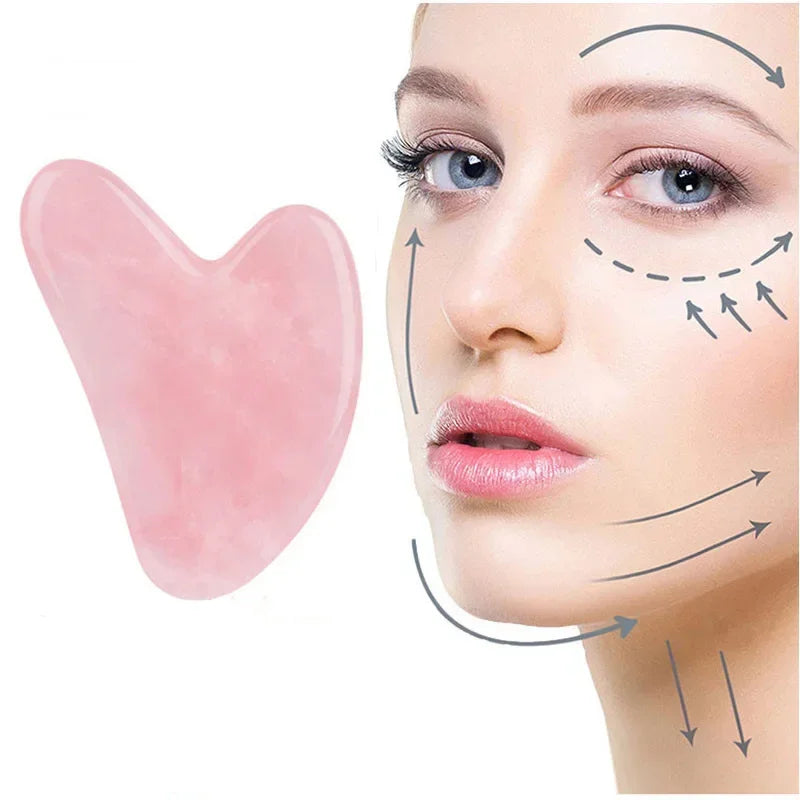 Heart Shape Resin Gua Sha Massage Board Facial Skin Care Face Massager
