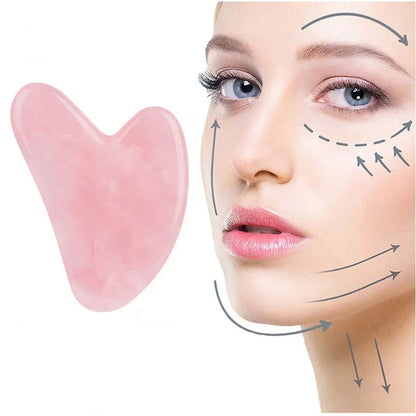 Heart Shape Resin Gua Sha Massage Board Facial Skin Care Face Massager