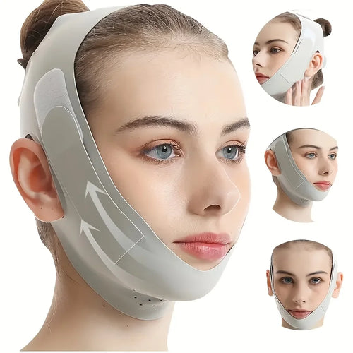 Graphene V-Shape Face Lift Band - Adjustable Double Chin Reducer,