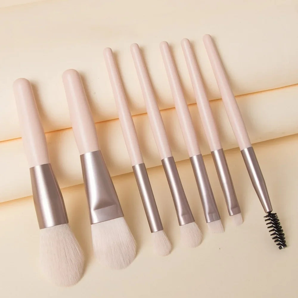 New 8Pcs Makeup Brush Set Makeup Concealer Brush Blush Loose Powder