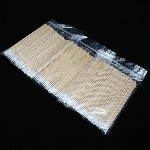 300Pcs Nails Wood Cotton Swab Clean Sticks Nail Polish Remover Art