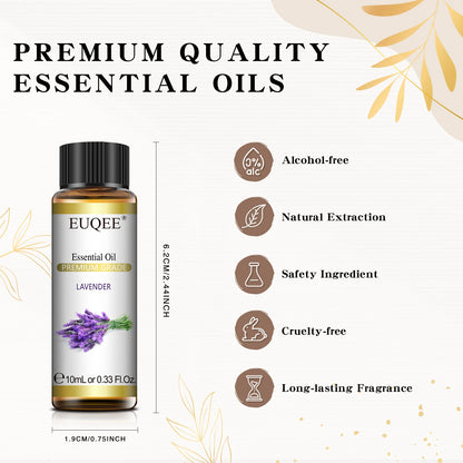 EUQEE 10ml Pure Natural Essential Oil Lavender Jasmine Eucalyptus