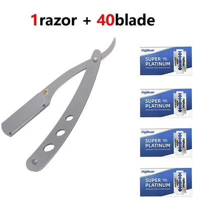 Shaver  Barber Edge Stainless Steel Razor Men Professional Manual