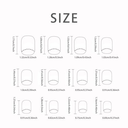 24 PCs Fake Nails with 1 Nail Glue and 1 Nail File