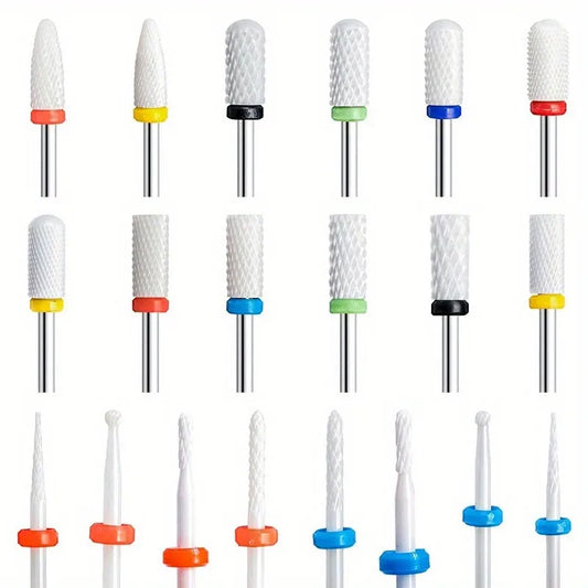 1Pcs Ceramic Milling Cutter Nail Drill Bits Electric Manicure Drills