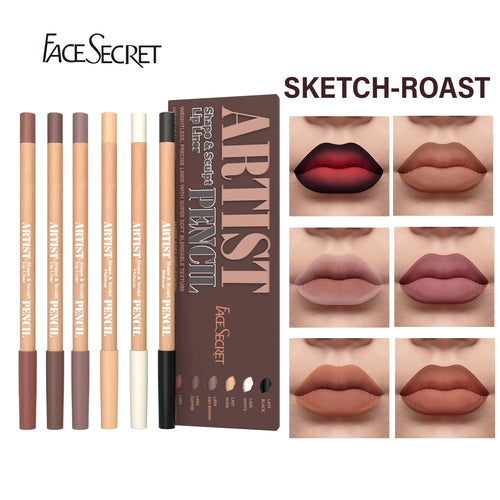 6pcs Velvet Matte Lip Liner Set - Long-Lasting Versatile Shades