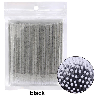 100Pcs Eyelash Cleaning Brush Lash Extension Micro Cotton Swab