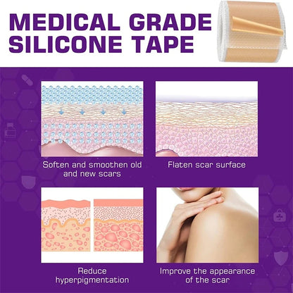 Waterproof & Reusable Silicone Scar Tape – Breathable, Skin-Friendly