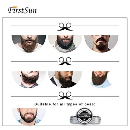 Natural Beard Balm Wax Beard Growth Oil for Men Moisturizing Smoothing