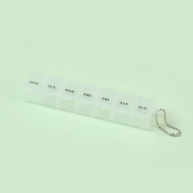 Mini Portable Transparent Medicine Box Waterproof Week-long