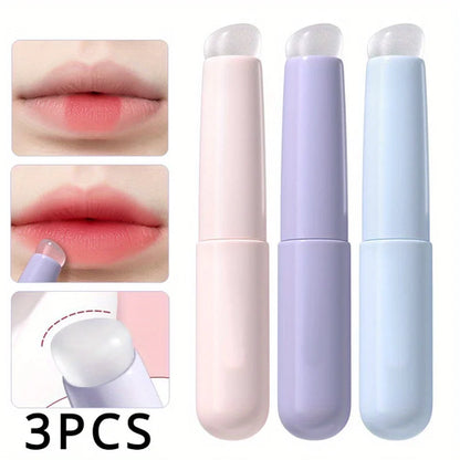 Silicone Lip Brushe with ABS Plastic Handle, Portable Lipstick & Lip